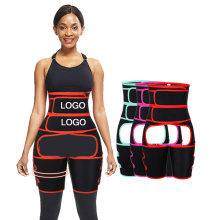 Private Label Custom Double Strap Neoprene Slimming Sweat Belt Waist And Thigh Trainer Shaper And Butt Lifter